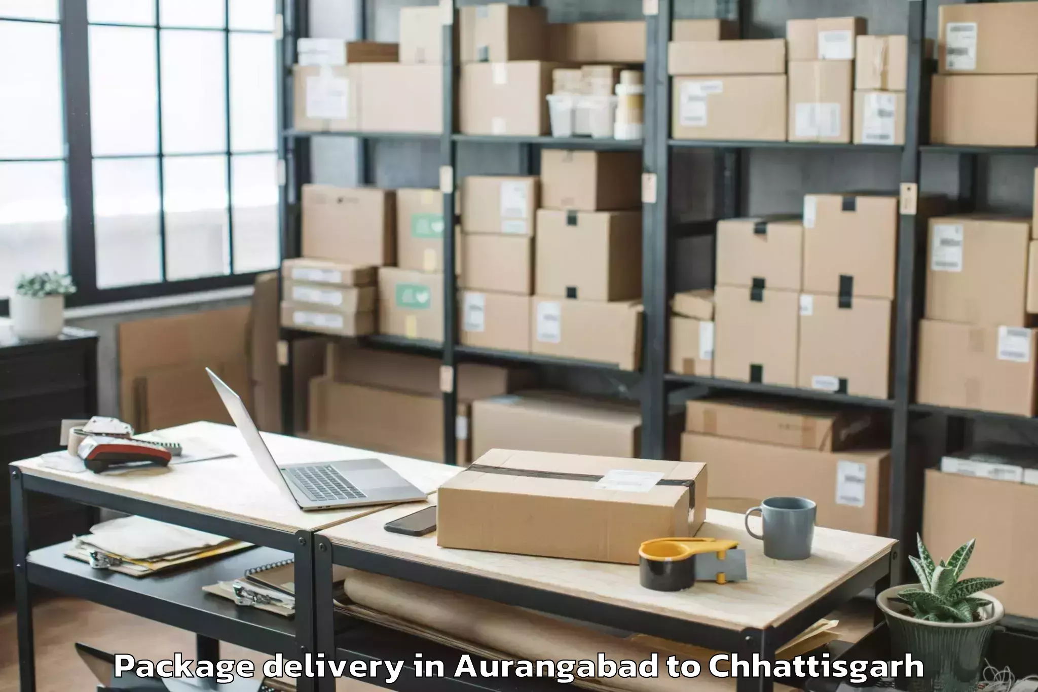 Trusted Aurangabad to Bhopalpatnam Package Delivery